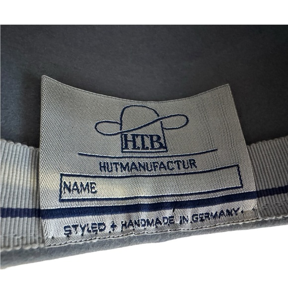 Vintage Women’s Hat Gray Felted Wool Flat Top German By H.T.B. Hutmanufaktur EUC - Picture 6 of 9